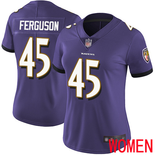 Baltimore Ravens Limited Purple Women Jaylon Ferguson Home Jersey NFL Football 45 Vapor Untouchable